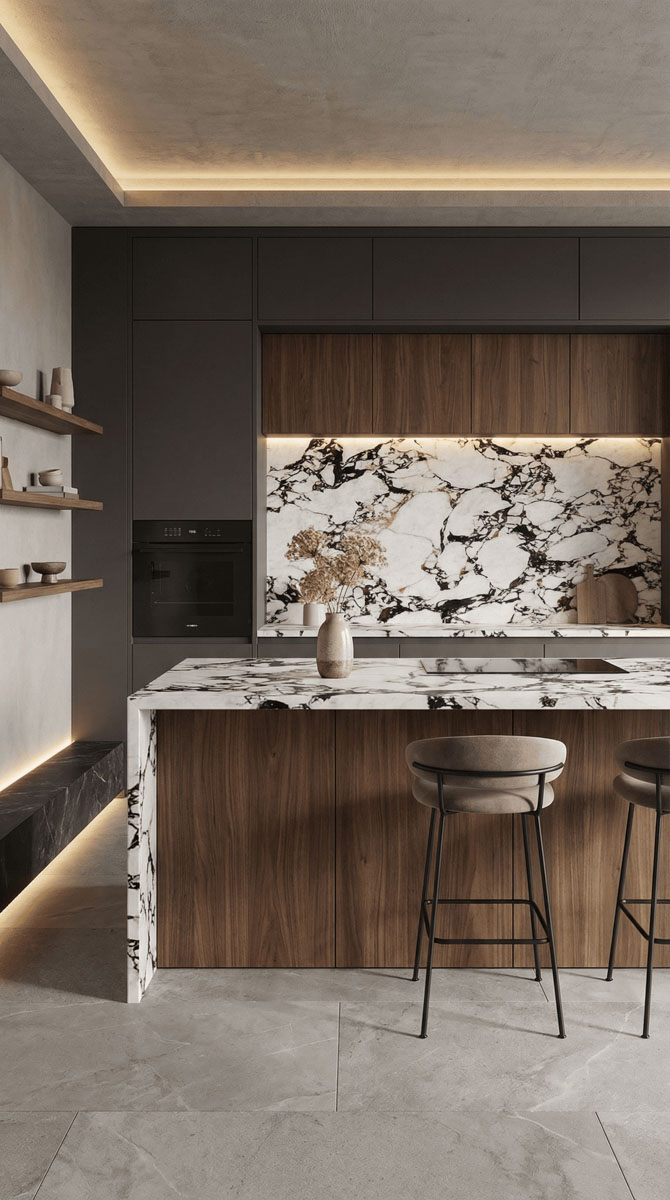 735, Calacatta Viola 20мм, 3200x1600